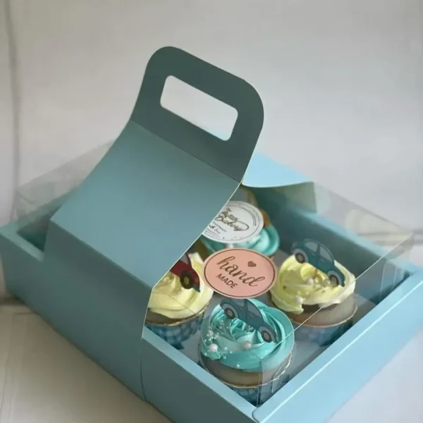 6 Cupcake Blue Hamper Box Pack Of 10