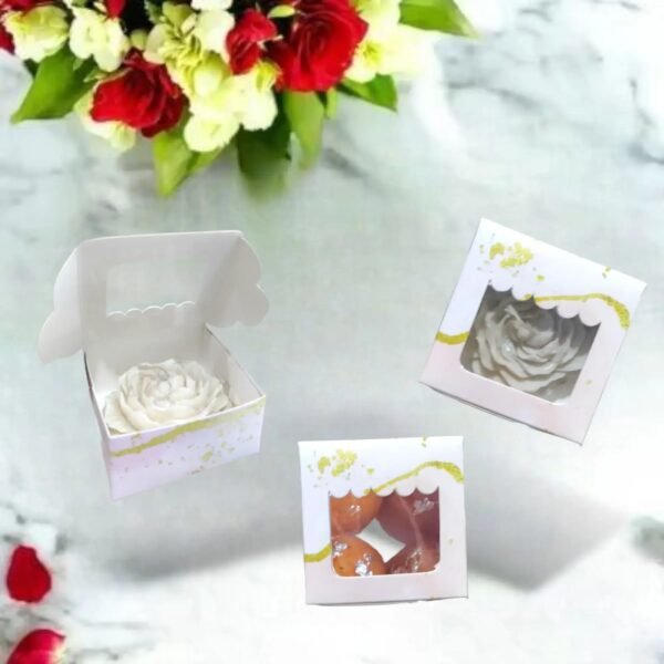 3×3×1.5 inch pink box | 3 inch peony candle box | 4 Laddu candle box | 4 T-light box