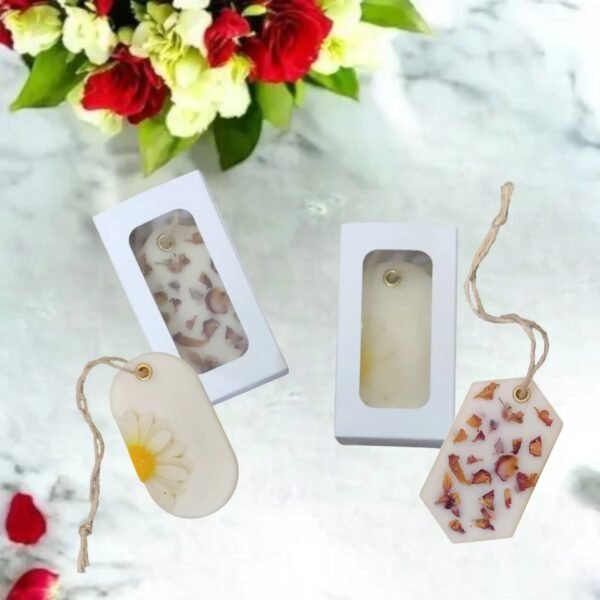 3.8x2.25x1 inch box | White wax sachet box