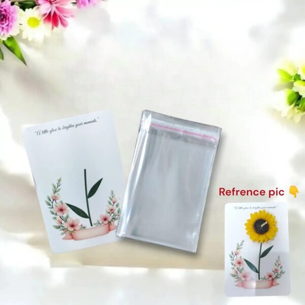 Daisy card packaging | Sunflower card packaging | Flower card Packaging pack of 10