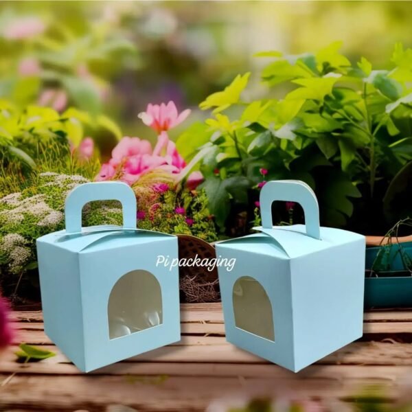 3.5×3.5×3.5 inch Matte finish blue box | candle jar box | Jar box | Candle box