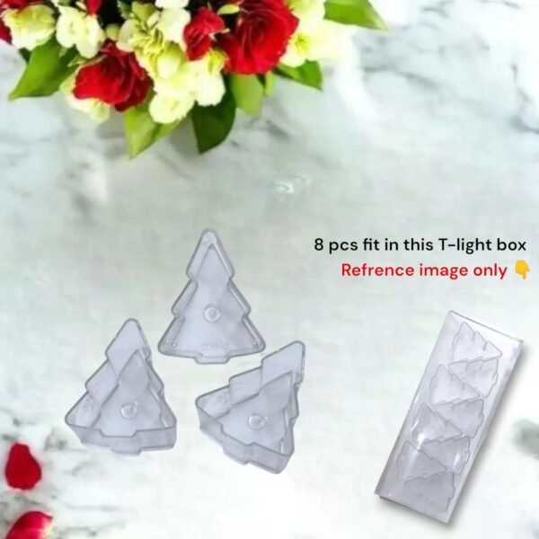 50 Pcs Tree shape polycarbonate T- light cup