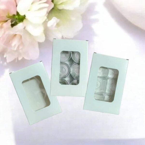 6 pcs T light box | 2 Diya urli box | Big wax sachet box | Candle packaging box Pack of 10