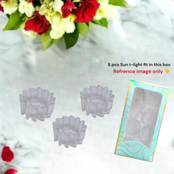 50 Pcs Sun shape polycarbonate t light cup