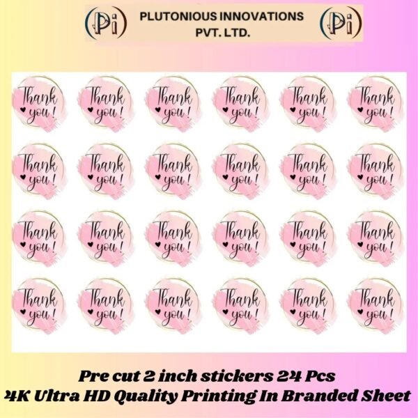 Thank you stickers 2 inch 24 pcs