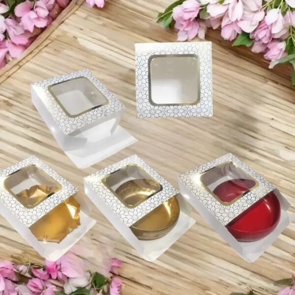 5.5 inch urli box | 5 inch hammered box | gold foil box pack of 10