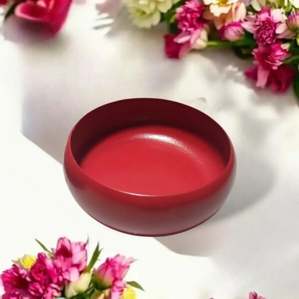 4" Red plain urli pack of 10