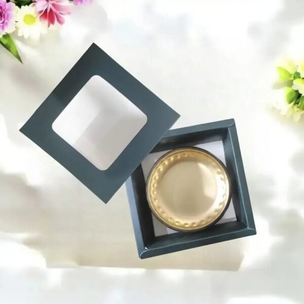 Premium window 4.5 inch urli box | Hammered box | Dark green box pack of 10