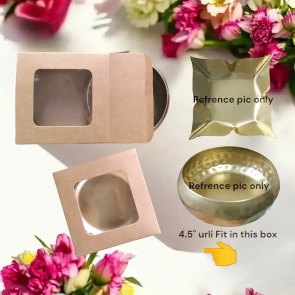 4 inch Urli Hammered brown craft box pack of 10