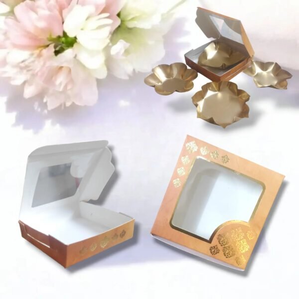 3.9×3.9×1 inch Premium gold foil box | 3.5" Urli Box | T-light box | pack of 10 

Add to cart